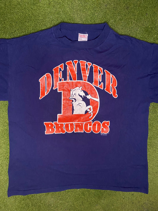 1996 Denver Broncos - Shannon Sharpe - Vintage NFL T-Shirt (XL) Gametime Vintage