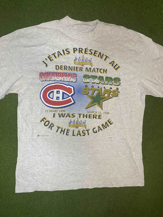 1996 Montreal Canadiens - Forum Last Game - Vintage NHL T-Shirt (XL)