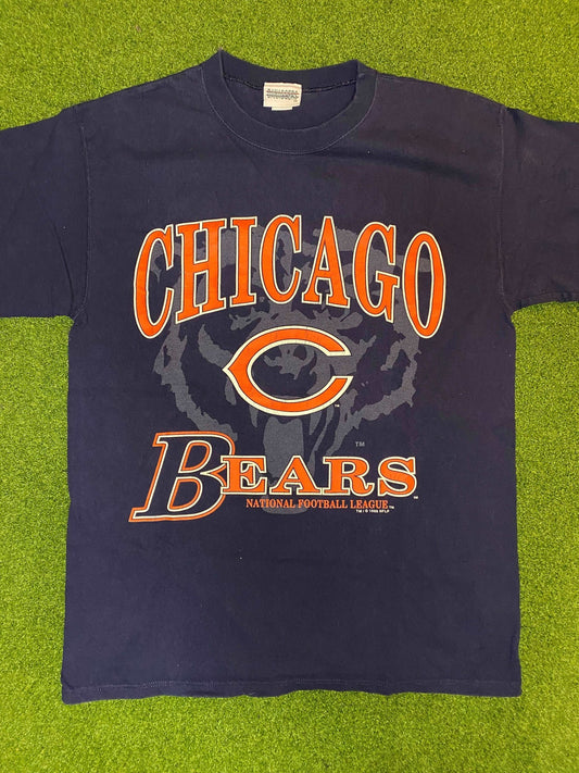 1996 Chicago Bears - Big Logo - Vintage NFL Tee Shirt (Medium) Gametime Vintage