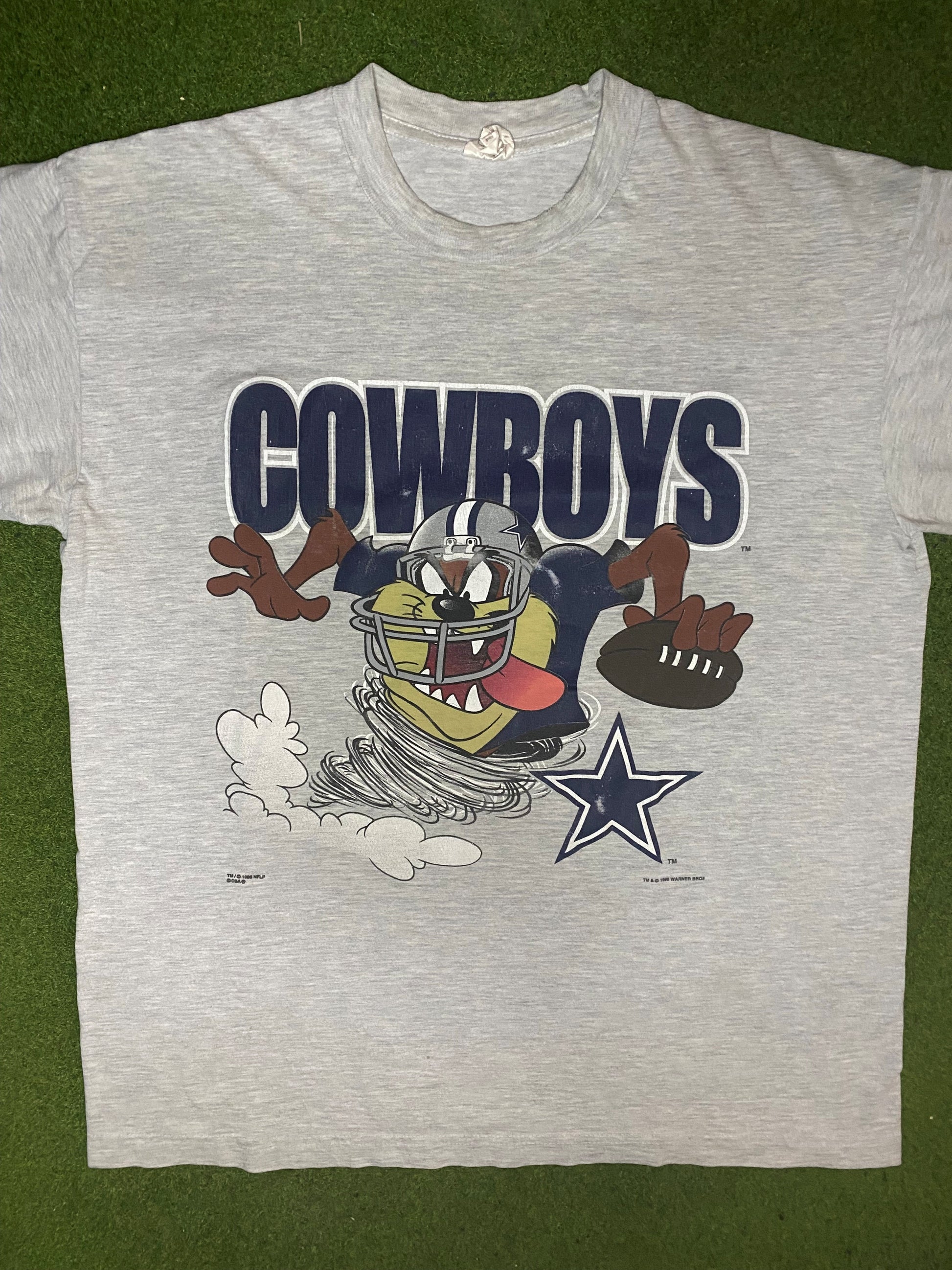 1996 Dallas Cowboys - Taz - Vintage NFL T Shirt (Large) - Gametime Vintage