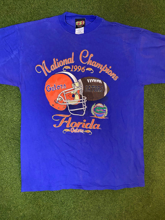 1996 Florida Gators - National Champions - Vintage College Football T-Shirt (XL) - Gametime Vintage