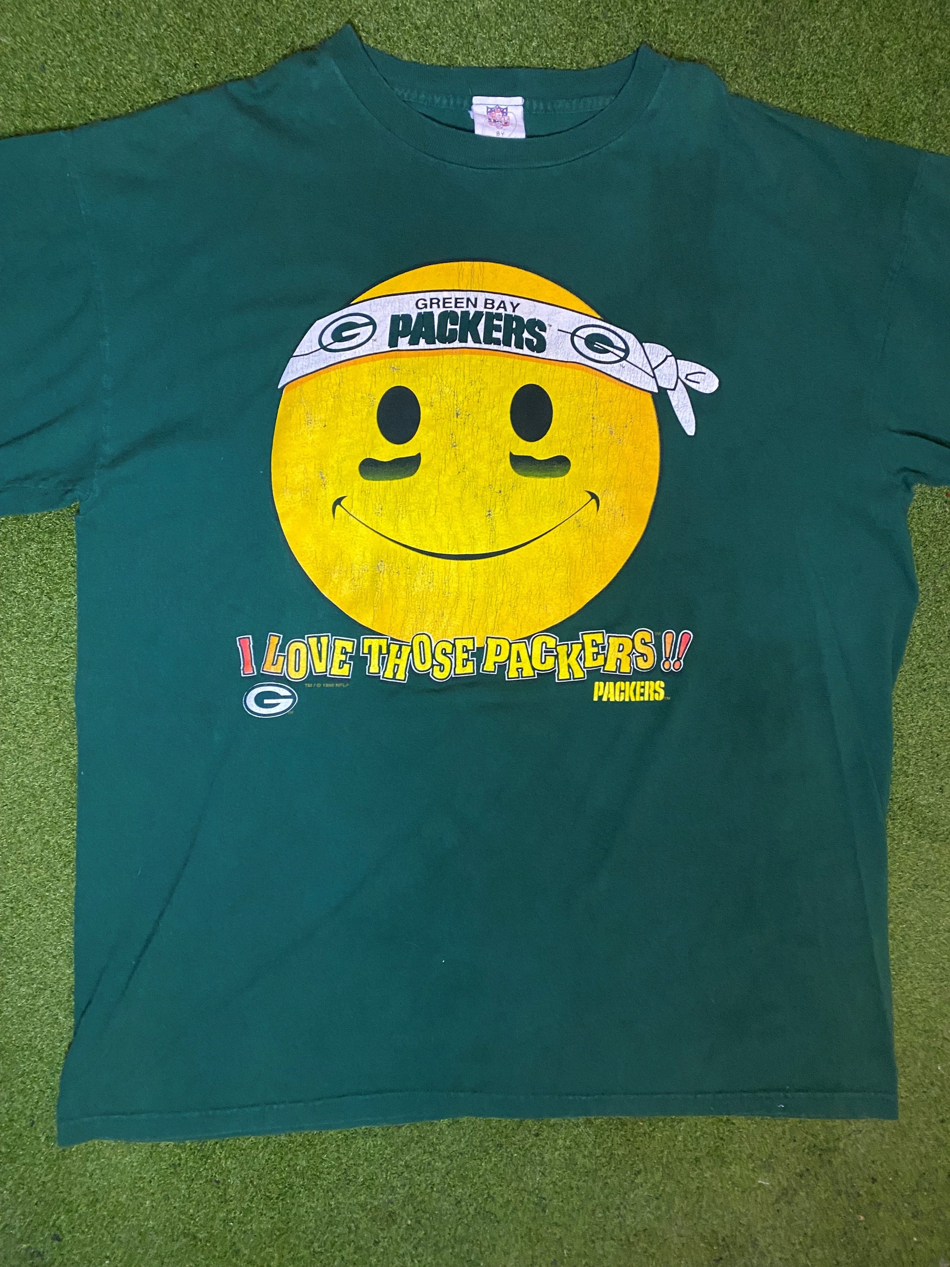 1996 Green Bay Packers - I Love Those Packers - Vintage NFL Tee (3XL)