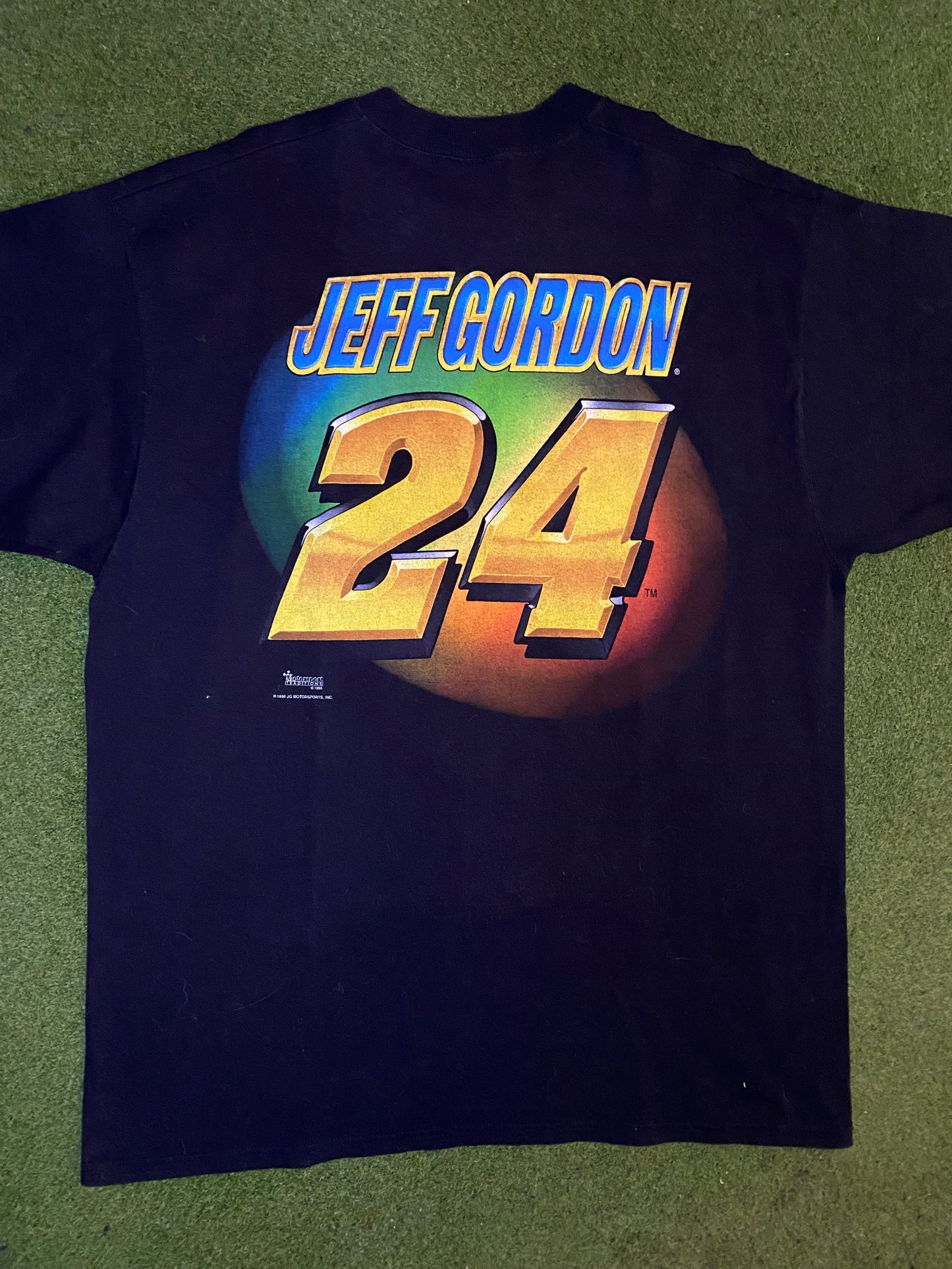 1996 Jeff Gordon - Dupont - Double Sided - Vintage NASCAR T-Shirt (2XL)