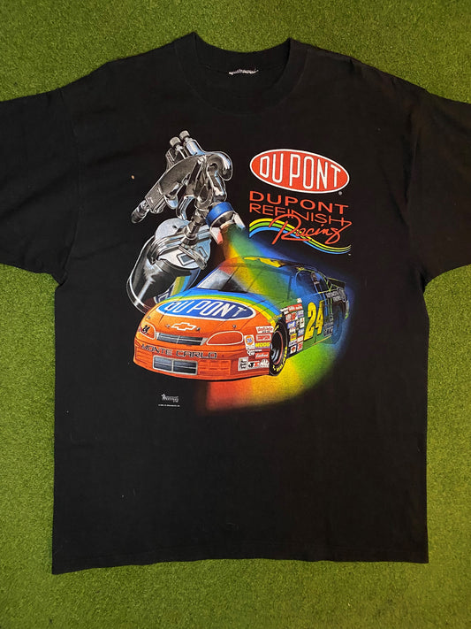 1996 Jeff Gordon - Dupont - Double Sided - Vintage NASCAR T-Shirt (2XL)