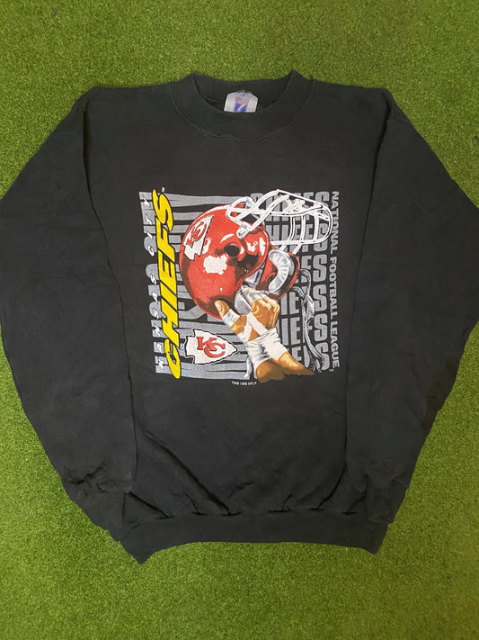 1996 Kansas City Chiefs - Vintage NFL Crewneck (Youth Large) - Gametime Vintage