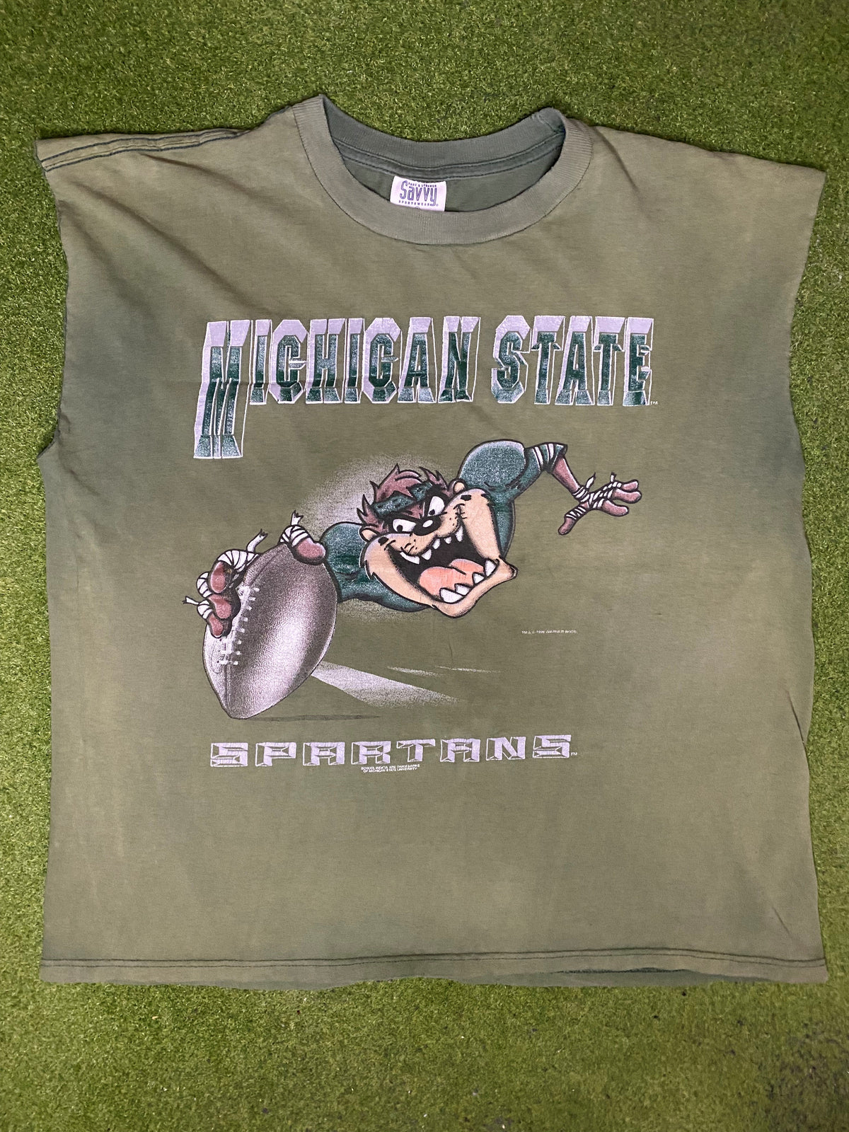 1996 Michigan State Spartans - Taz - Vintage College T Shirt (XL) - Gametime Vintage