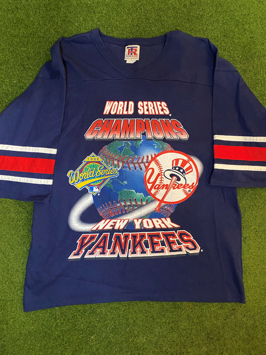 1996 New York Yankees - World Series Champions - Vintage MLB T-Shirt (Large) 