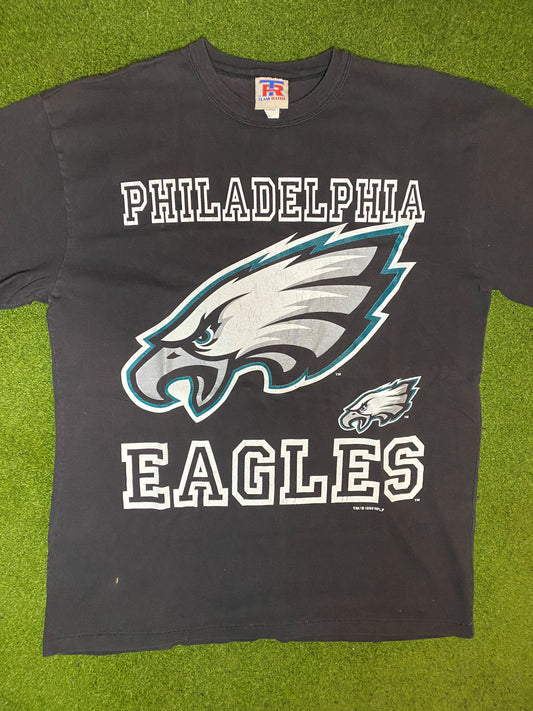 1996 Philadelphia Eagles - Big Logo - Vintage NFL T-Shirt (Large) Gametime Vintage