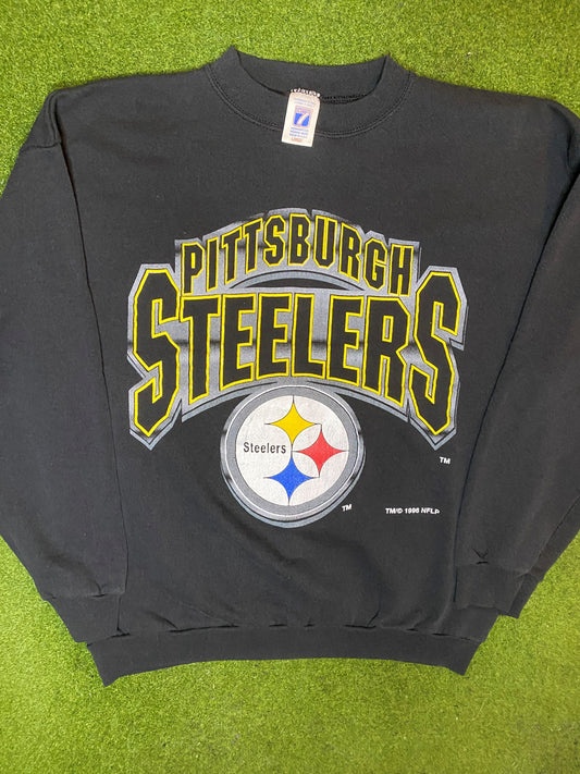 1996 Pittsburgh Steelers - Vintage NFL Sweatshirt (XL) Gametime Vintage