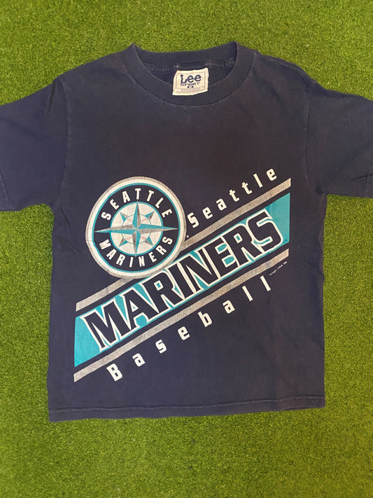 1996 Seattle Mariners - Double Sided - Vintage MLB T-Shirt (Small)