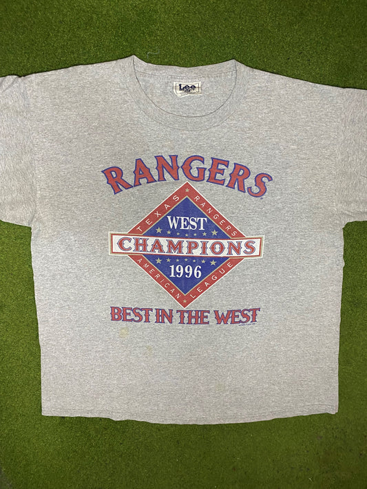 1996 Texas Rangers - Best in the West - Vintage MLB T-Shirt (XL) - Gametime Vintage