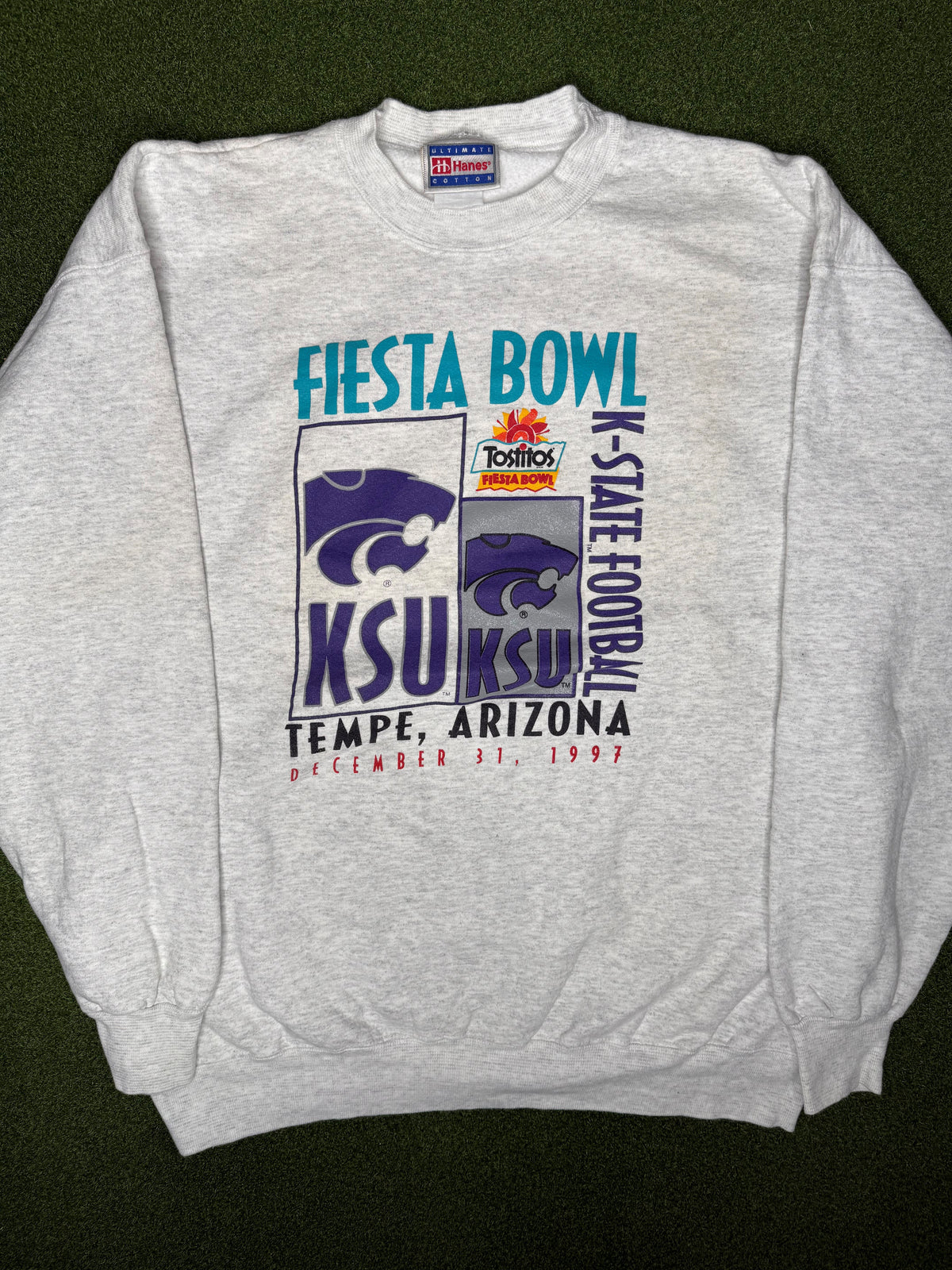 1997 Kansas State Wildcats - Fiesta Bowl - Vintage College Sweatshirt (XL)