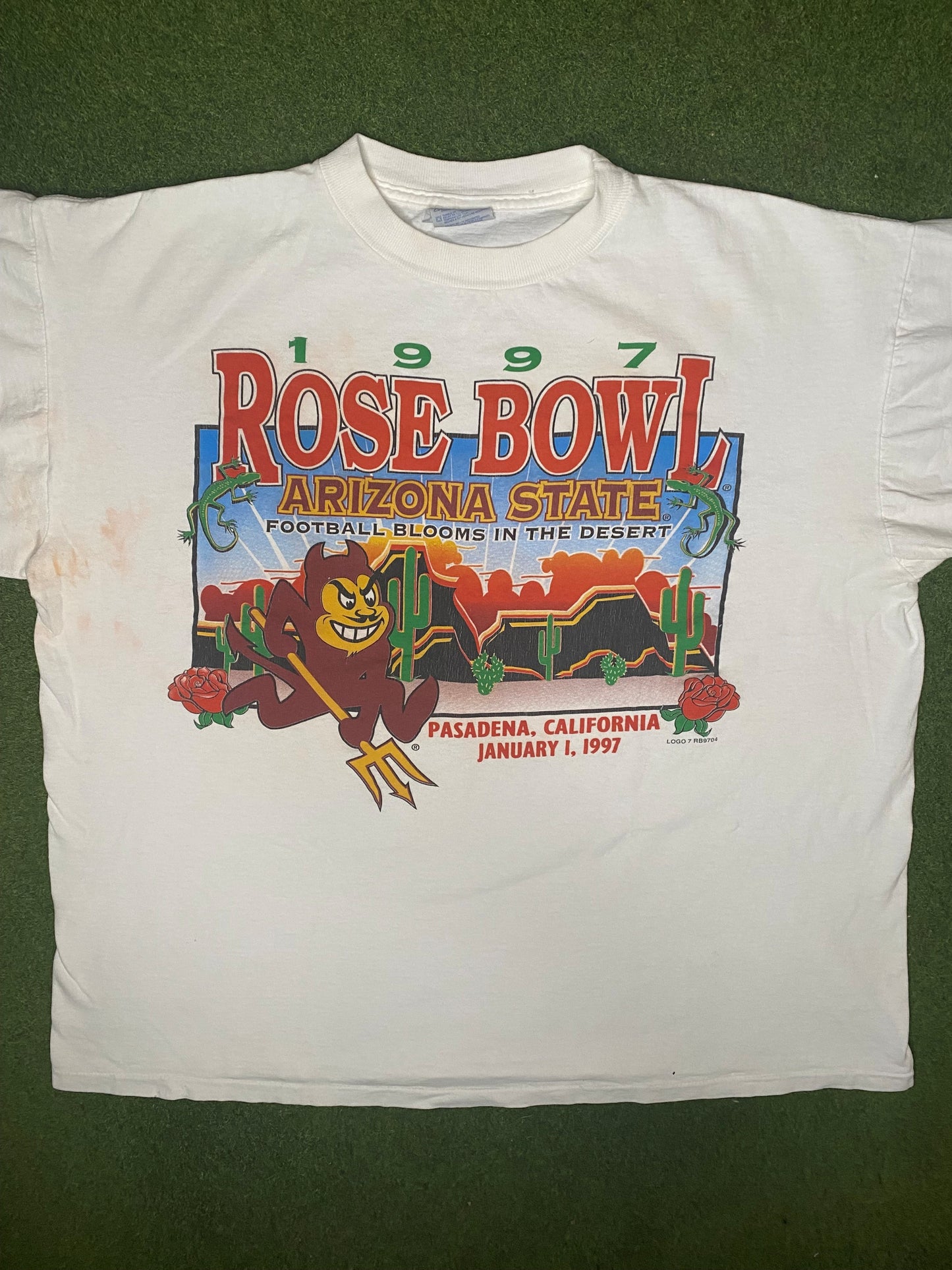 1997 Arizona State Sun Devils - Rose Bowl - Vintage College T Shirt (XL)