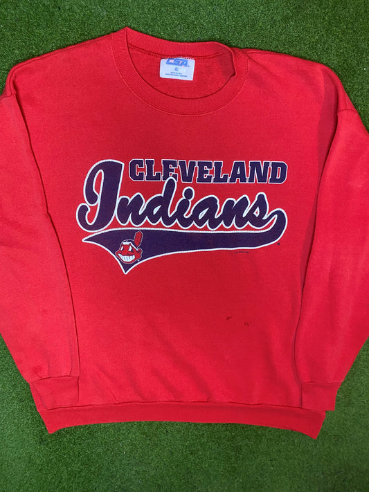 1997 Cleveland Indians - Vintage MLB Sweatshirt (XL) - Gametime Vintage