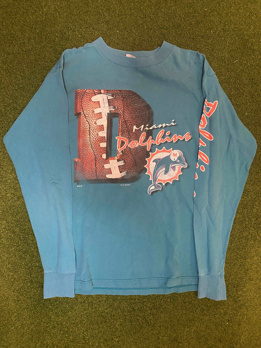 1997 Miami Dolphins - Vintage NFL Longsleeve (Youth Large) - Gametime Vintage
