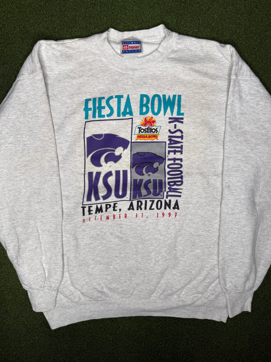 1997 Kansas State Wildcats - Fiesta Bowl - Vintage College Sweatshirt (XL)