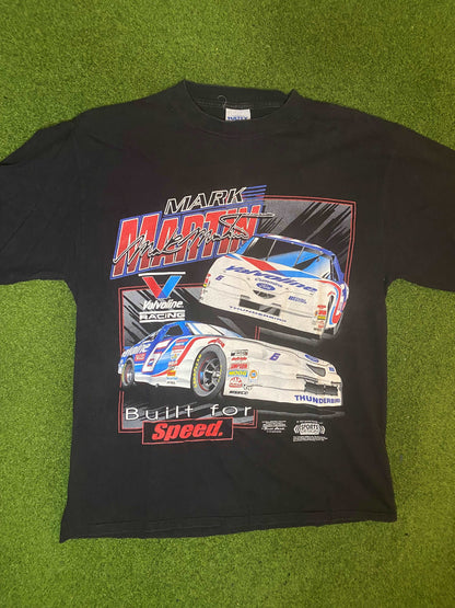 1997 Mark Martin - Valvoline - Double Sided - Vintage NASCAR Tee shirt (Large)