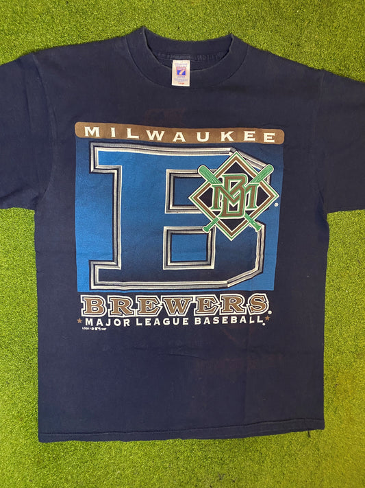 1997 Milwaukee Brewers - Vintage MLB T-Shirt (Large) - Gametime Vintage