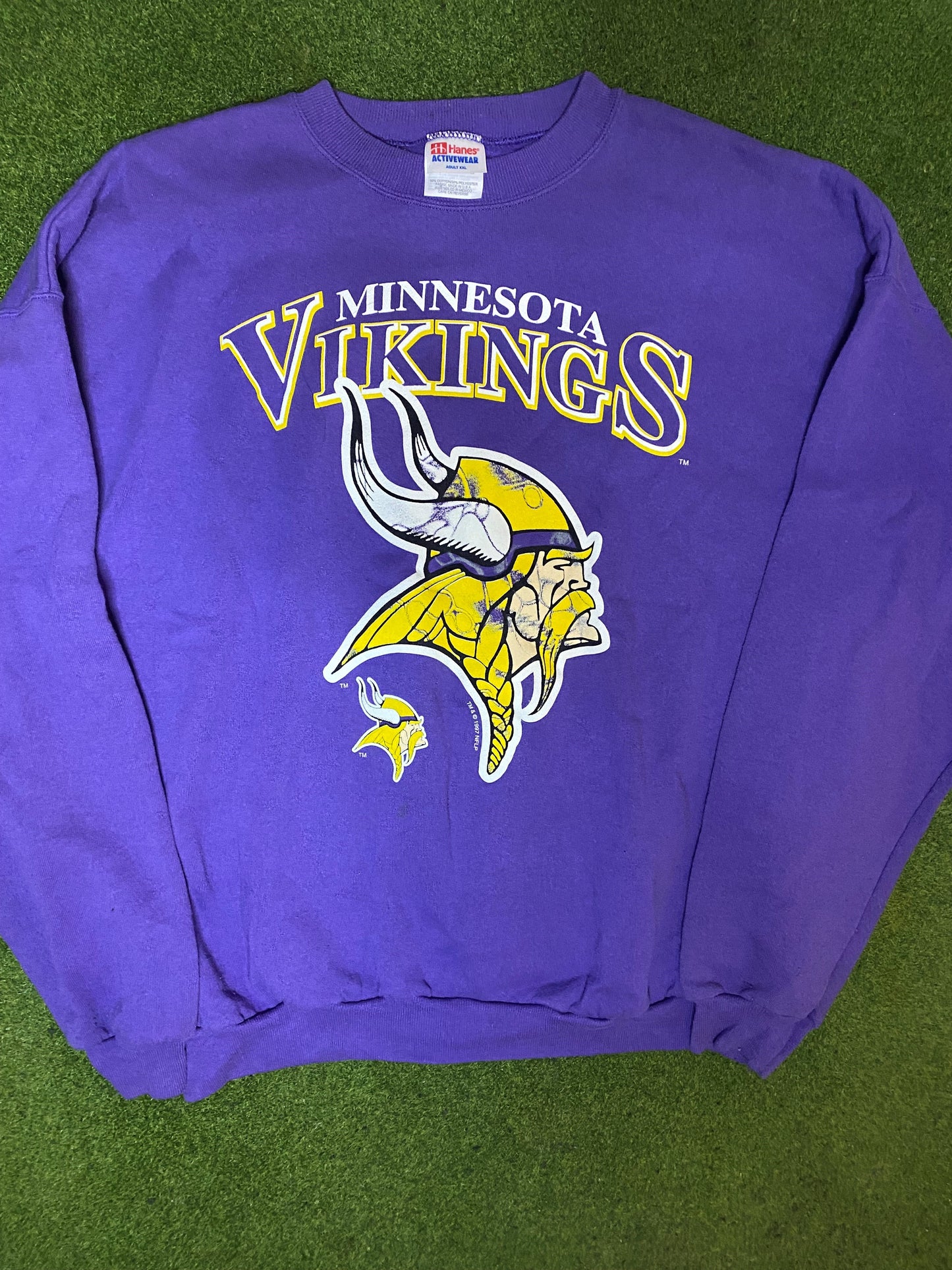 1997 Minnesota Vikings - Vintage NFL Crewneck Sweatshirt (2XL) Gametime Vintage