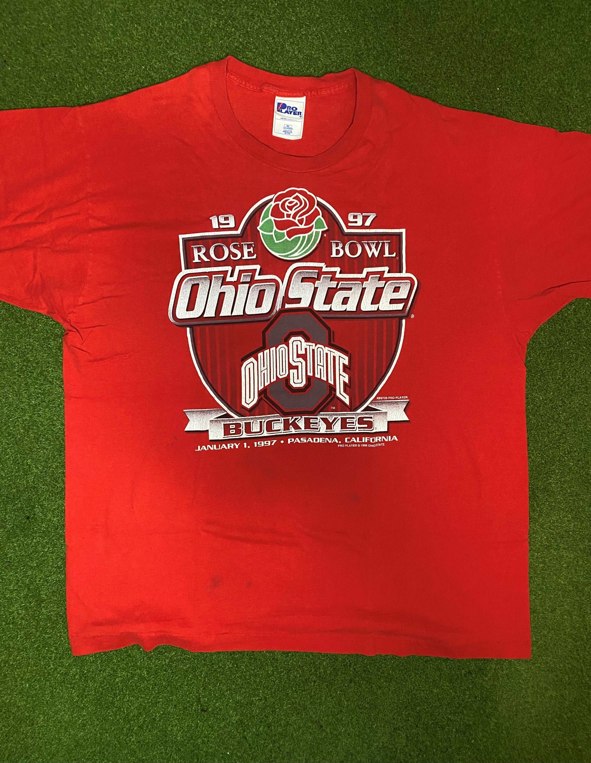 1997 Ohio State Buckeyes - Rose Bowl - Vintage College Football Tee Shirt (XL)