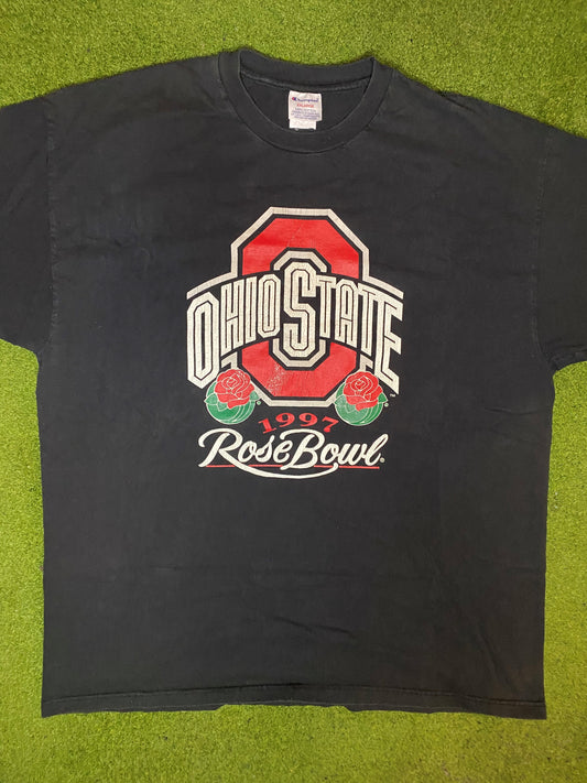 1997 Ohio State Buckeyes - Rose Bowl - Vintage College Football T-Shirt (2XL) Gametime Vintage