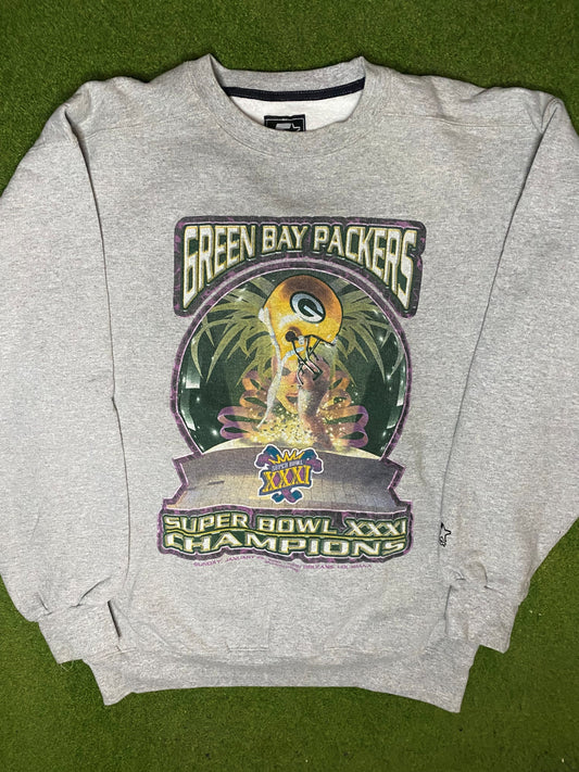 1997 Green Bay Packers - Super Bowl XXXI Champions - Vintage NFL Sweatshirt (Large)