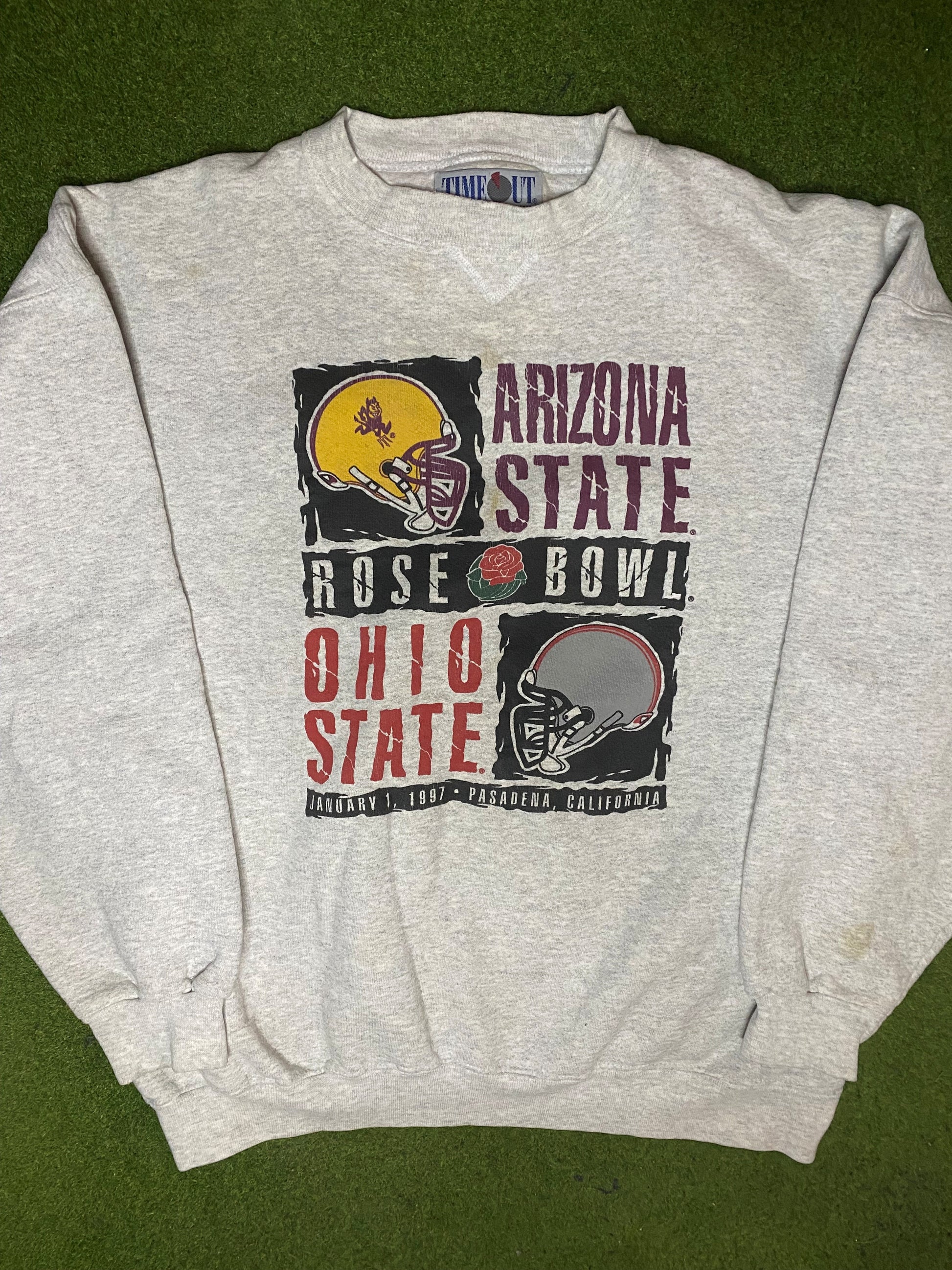 1997 Rose Bowl - Arizona State Vs. Ohio State - Vintage College Sweatshirt (XL) - Gametime Vintage