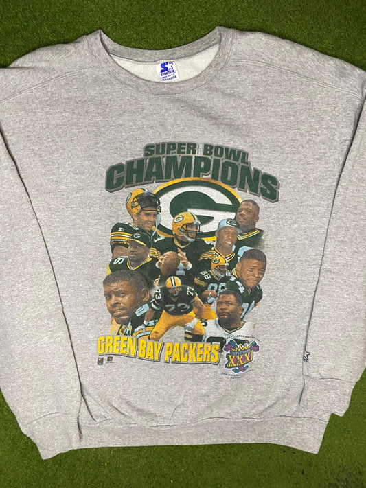 1997 Green Bay Packers - Super Bowl Champions - Vintage NFL Sweatshirt (2XL) - Gametime Vintage