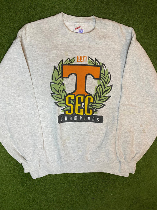 1997 Tennessee Volunteers - SEC Champions - Vintage College Football Sweatshirt (Large) Gametime Vintage