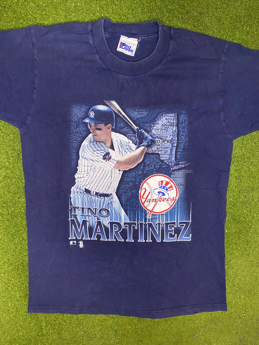 1997 New York Yankees - Tino Martinez - Vintage MLB Player T-Shirt (Medium) 