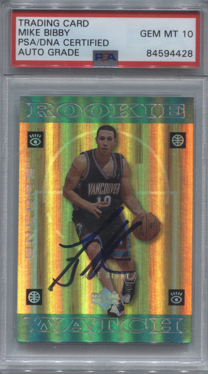 1998-99 Upper Deck Encore Mike Bibby Rookie #115 Signed PSA/DNA Auto 10