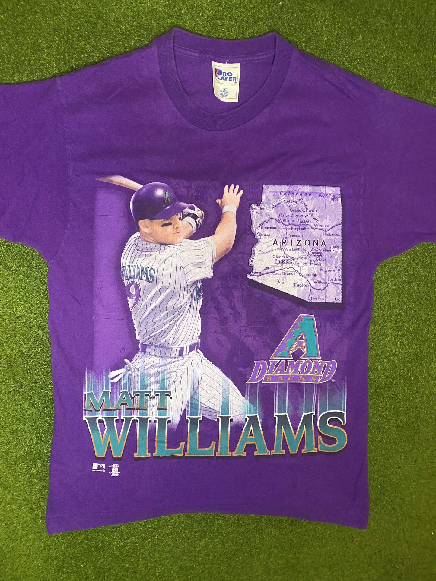 1998 Arizona Diamondbacks - Matt Williams - Vintage MLB Player T-Shirt (Medium)