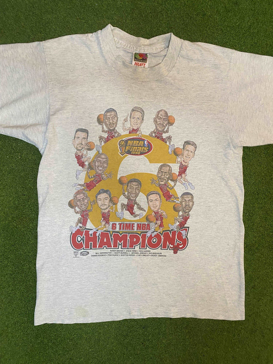 1998 Chicago Bulls - 6x Champions - Vintage NBA Player T-Shirt (Youth XL)