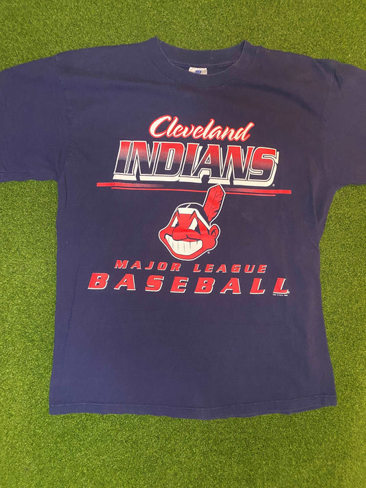 1998 Cleveland Indians - Vintage MLB Tee Shirt (Large) - Gametime Vintage