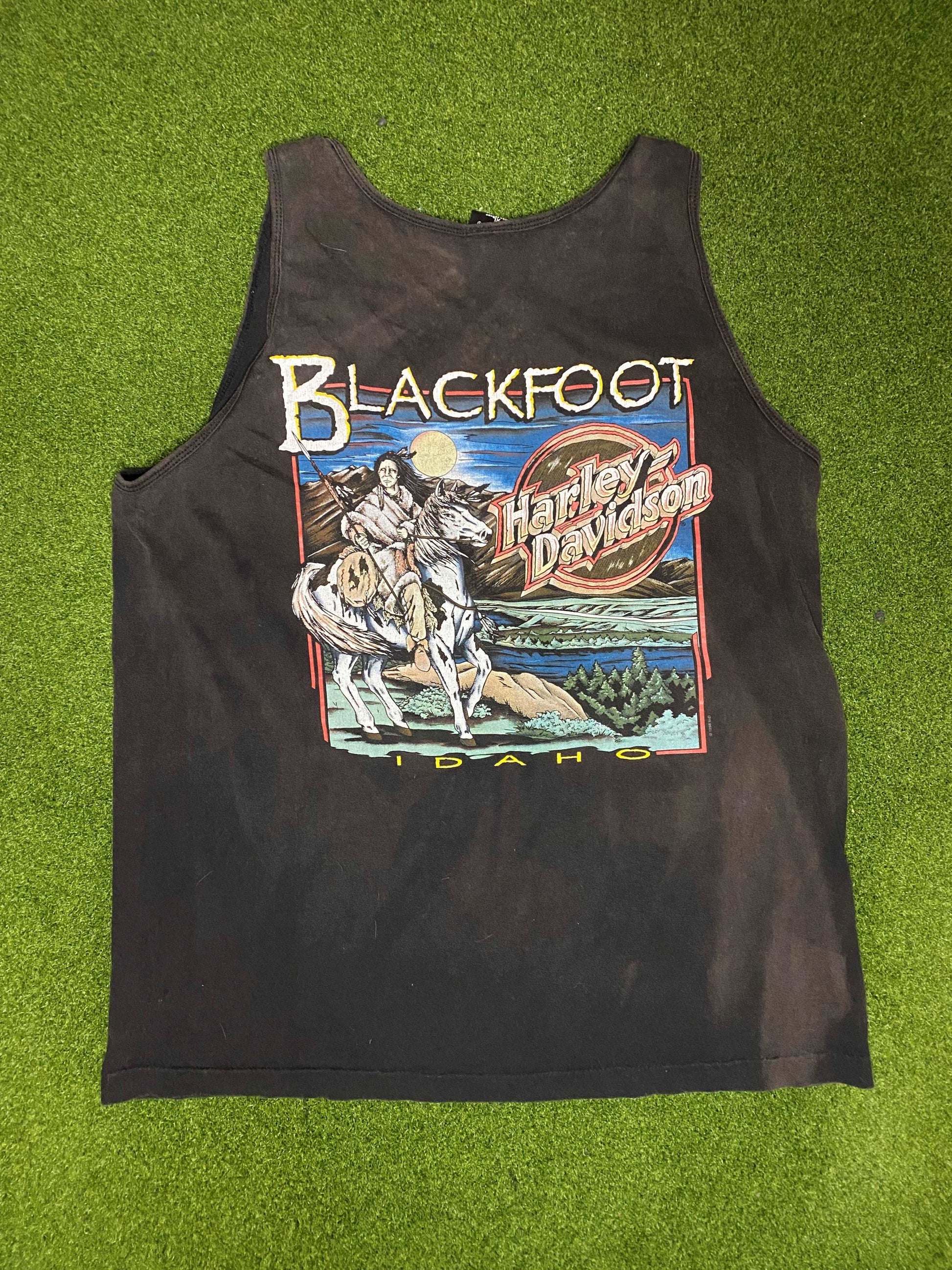 1998 Harley Davidson - Harley Rules - Blackfoot Idaho - Vintage Harley Tank (XL)