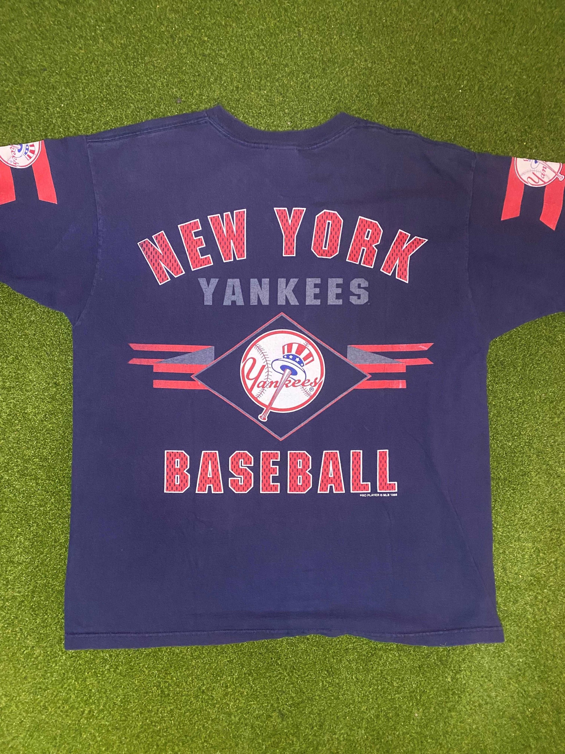 1998 New York Yankees - Double Sided - Vintage MLB Tee Shirt (Large)