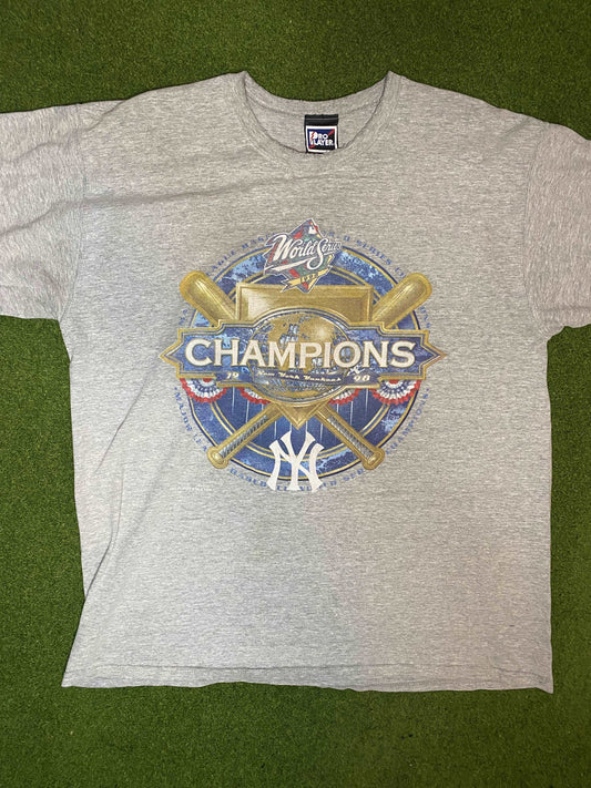 1998 New York Yankees - World Series Champions - Vintage MLB Tee Shirt (XL) - Gametime Vintage