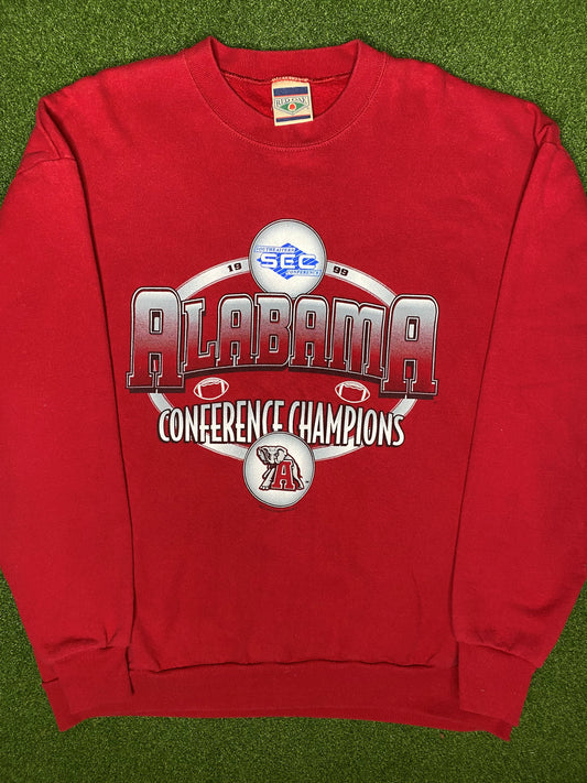 1999 Alabama Crimson Tide - SEC Champions - Vintage College Sweatshirt (XL)