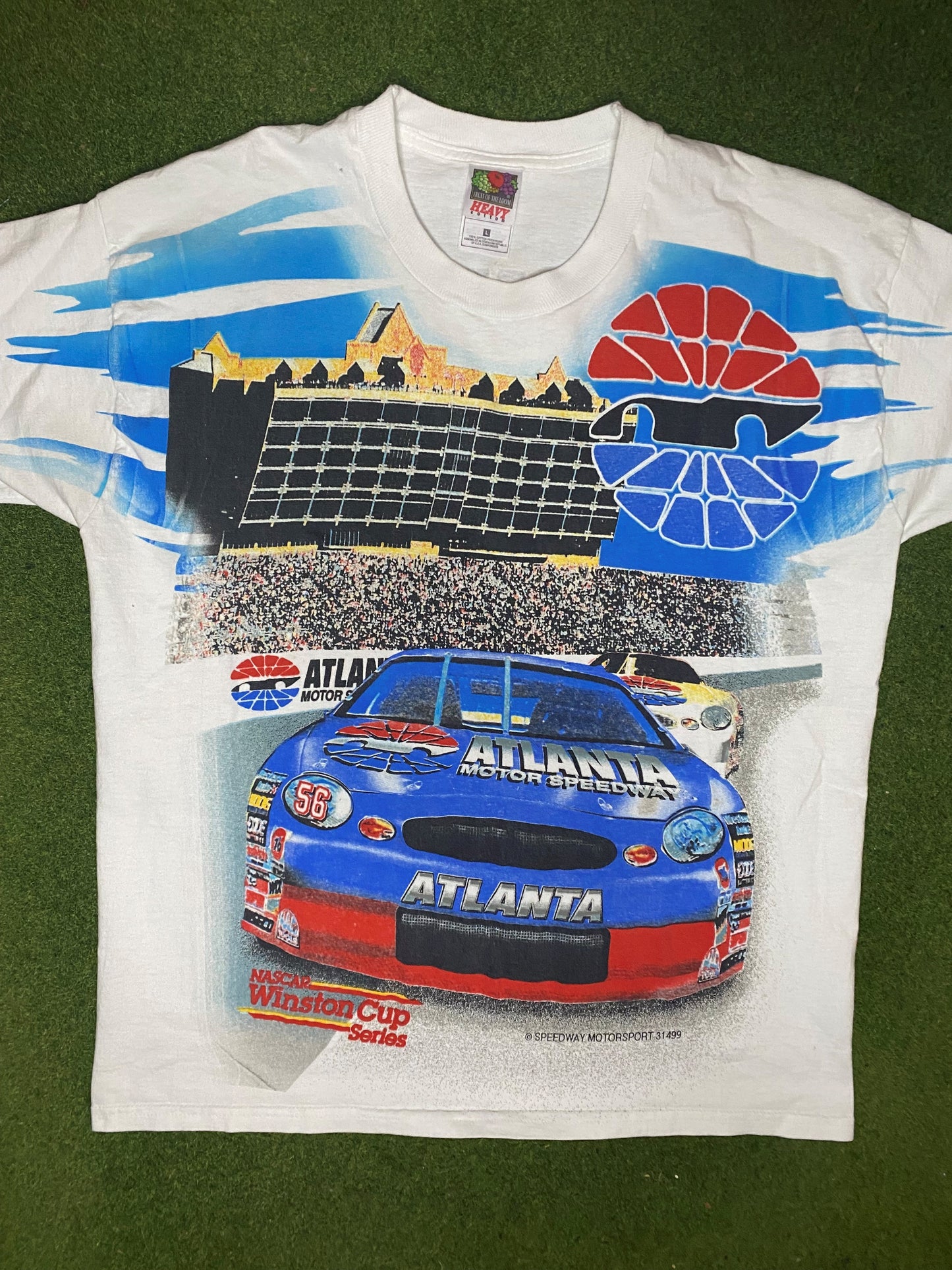 1999 Atlanta Motor Speedway - Double Sided - Vintage NASCAR T-Shirt (Large) 