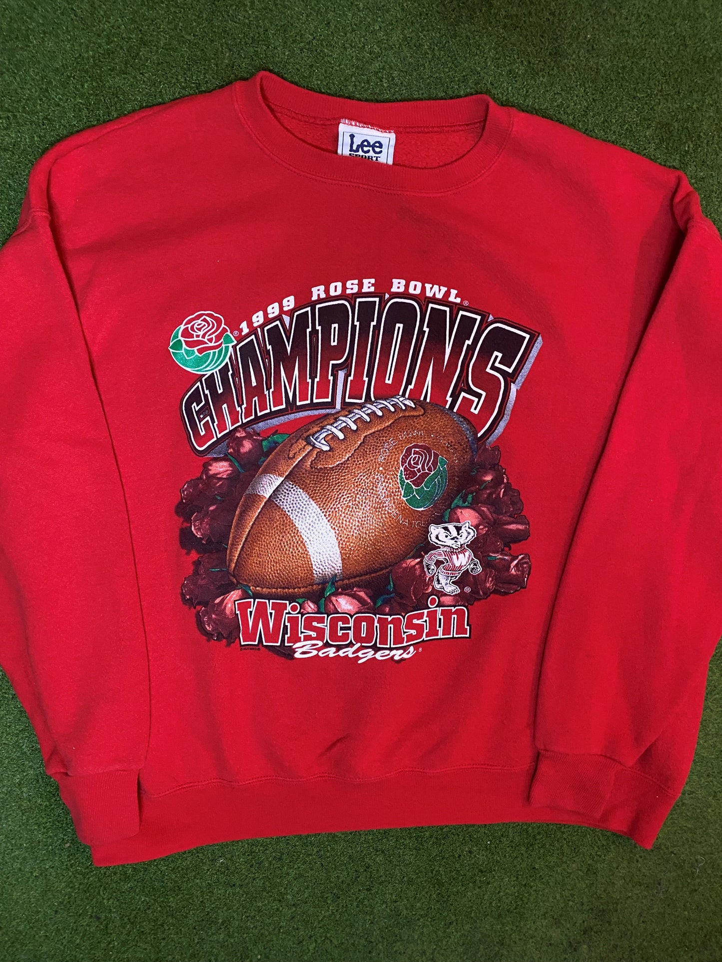 1999 Wisconsin Badgers - Rose Bowl Champions - Vintage College Football Sweatshirt (XL)