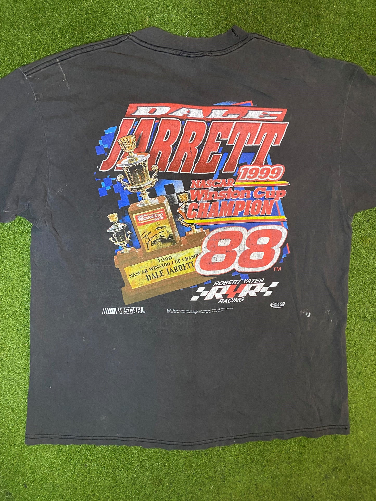 1999 Dale Jarrett - Winston Cup Champion - Double Sided - Vintage NASCAR Tee (XL) 