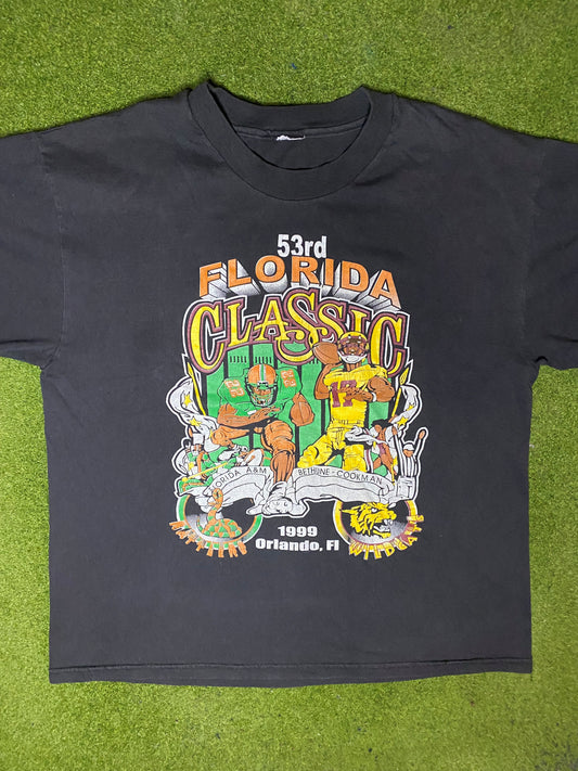 1999 Florida Classic - Florida A&M Vs Bethune-Cookman - Vintage HBCU T Shirt (Large) - Gametime Vintage