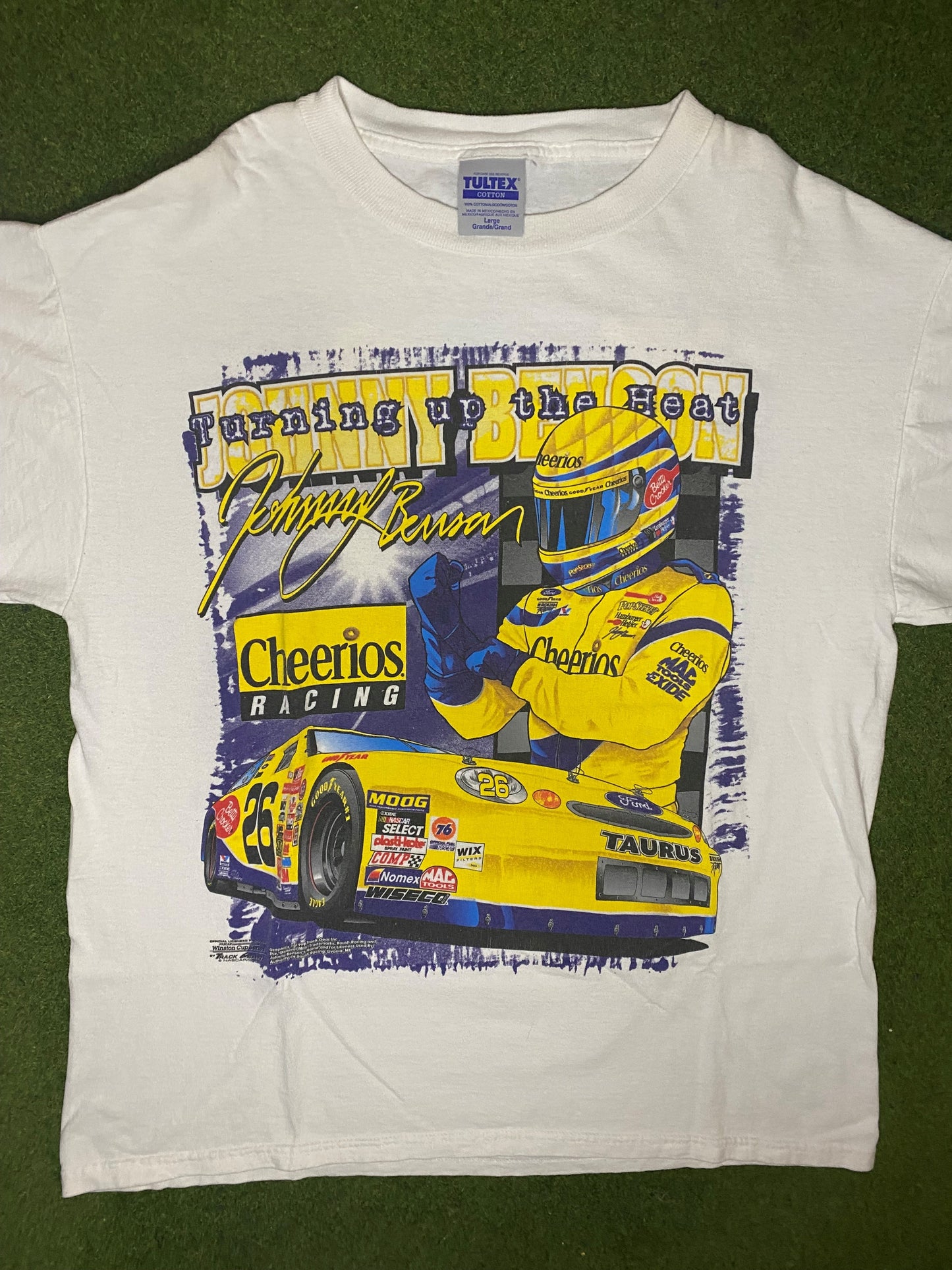 1999 Johnny Benson - Cheerios - Vintage NASCAR T-Shirt (Large) 