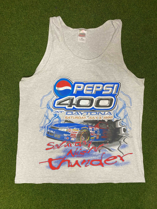1999 Pepsi 400 - Double Sided - Vintage NASCAR Tank (Large)