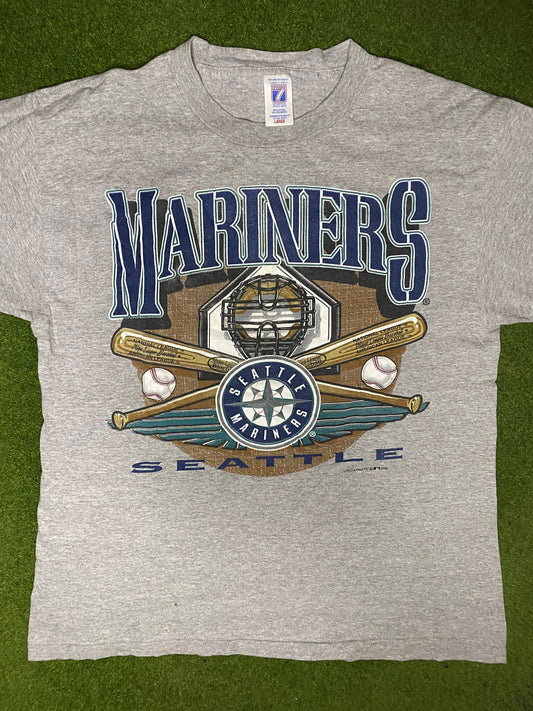 1999 Seattle Mariners - Vintage MLB T Shirt (Large) - Gametime Vintage