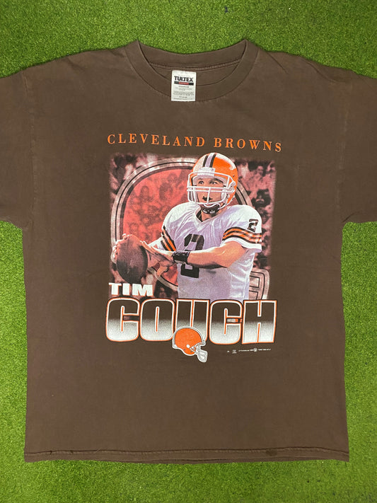 1999 Cleveland Browns - Tim Couch - Vintage NFL Player T Shirt (XL) - Gametime Vintage