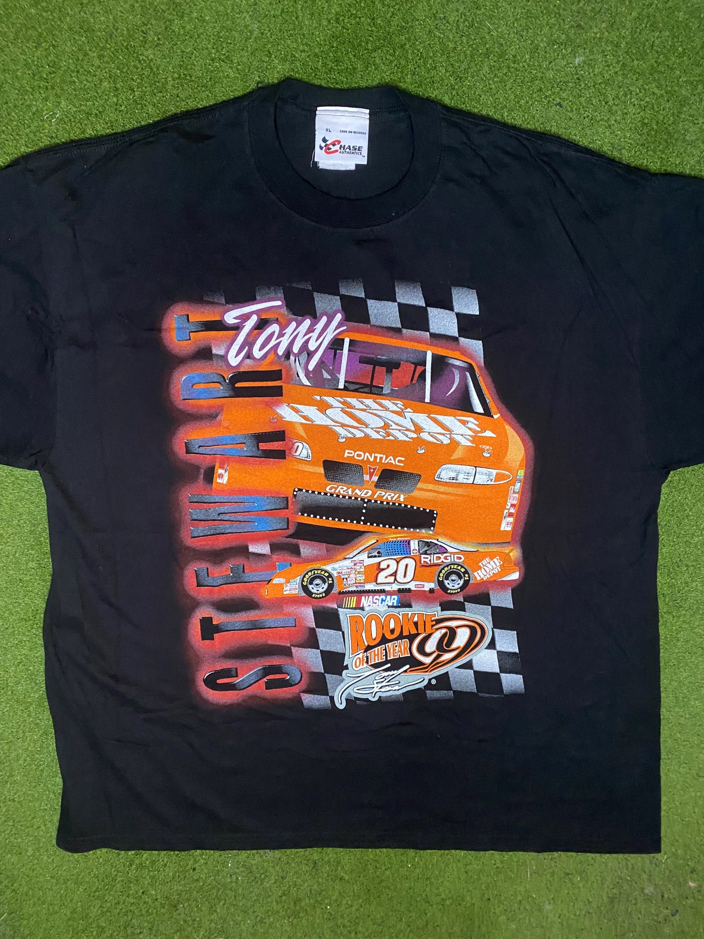 1999 Tony Stewart - Rookie of the Year - Vintage NASCAR T-Shirt (XL) 