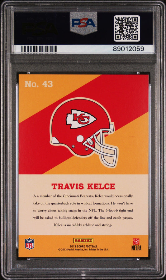 Graded 2013 Panini Score Travis Kelce #43 Hot Rookies Retail Rookie RC Football Card PSA 10 Gem Mint