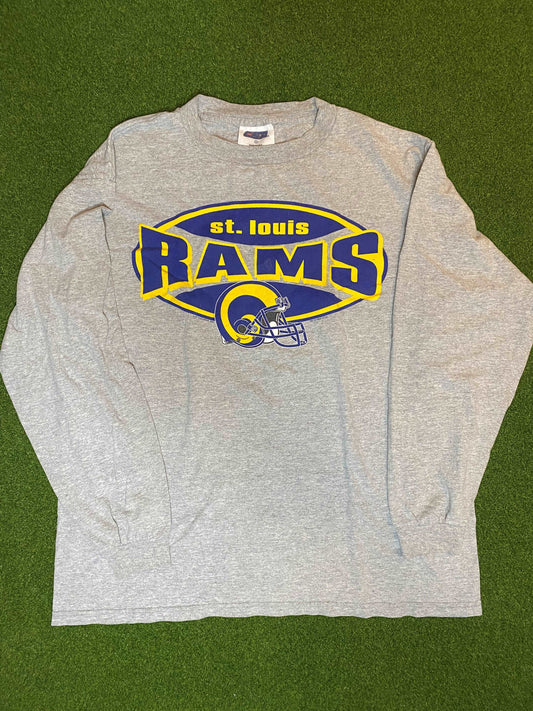 2000 St. Louis Rams - Vintage Long-Sleeve Shirt (Large) - Gametime Vintage