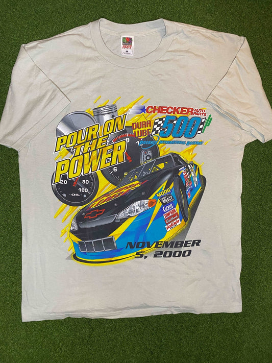 2000 Checker Auto Parts 500 - Double Sided - Vintage NASCAR Tee Shirt (XL)